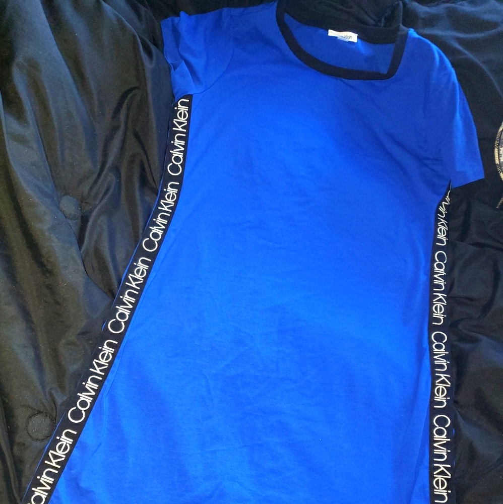 Royal blue Calvin Klein t shirt dress